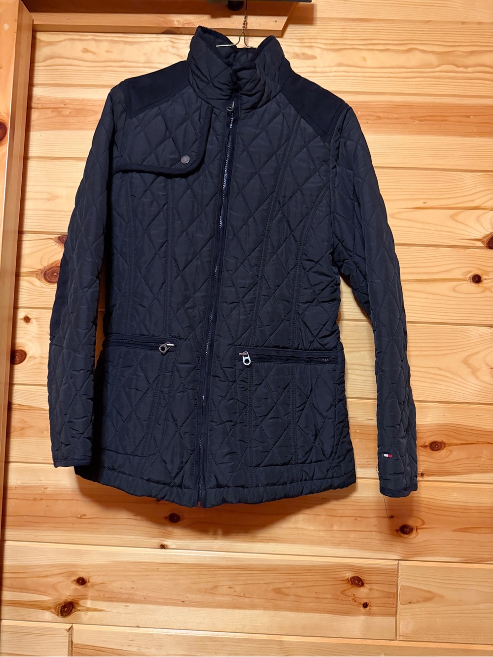 Tommy Hilfiger Quilted Navy Lightweight Zip Jacket
